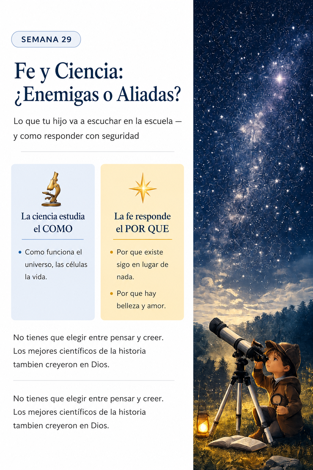 Semana 29 — Fe y Ciencia